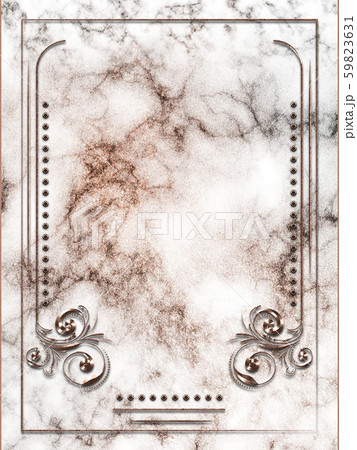 Gold floral frame with marble Gold floral frame with marble 59823631