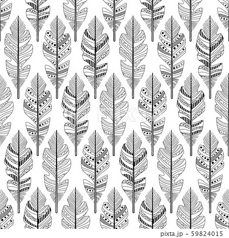 black and white feathers seamless pattern black and white feathers seamless pattern 59824015