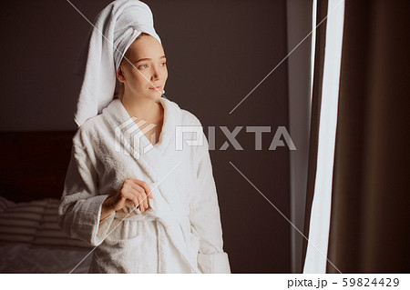 Pretty girl after bath procedures Pretty girl after bath procedures 59824429