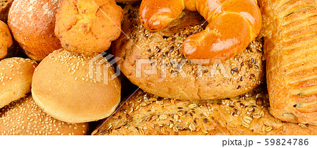 Bread products background 59824786