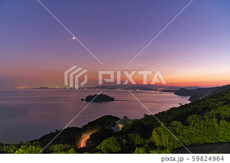 【淡路島から四国方面 (夕刻)】 兵庫県南あわじ市福良丙 59824964