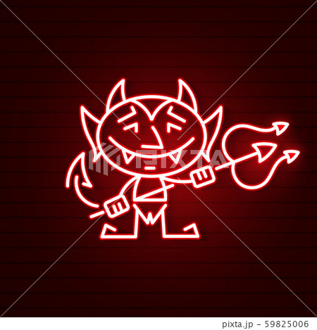 Fantasy Neon Devil, Great Design For Any Purpose. Fantasy Neon Devil, Great Design For Any Purpose. 59825006