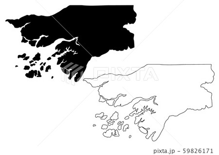 Guinea Bissau map vector