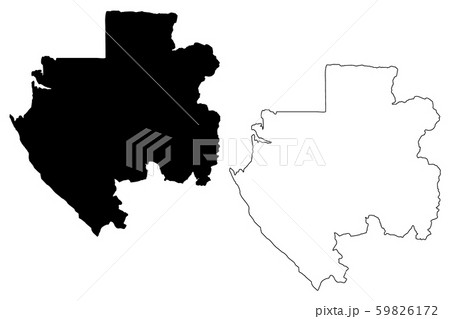 Gabon map vector