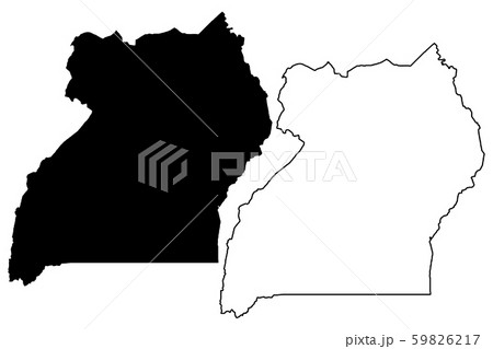 Uganda map vector