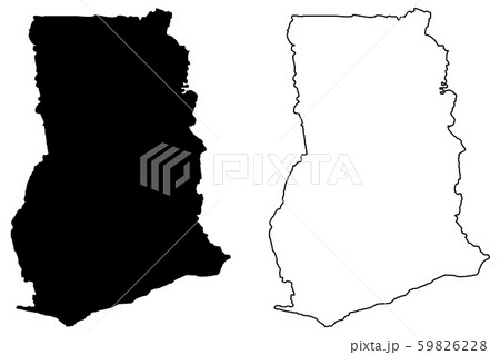Ghana map vector