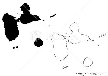 Guadeloupe map vector 59826270