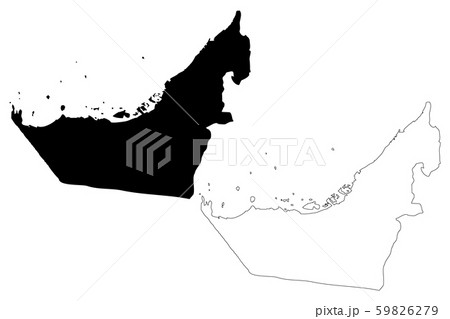 United Arab Emirates map vector 59826279