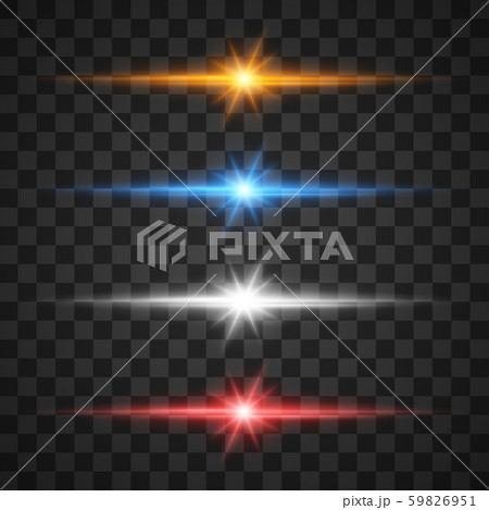 Glowing light effects, star burst with sparkles on transparent background 59826951