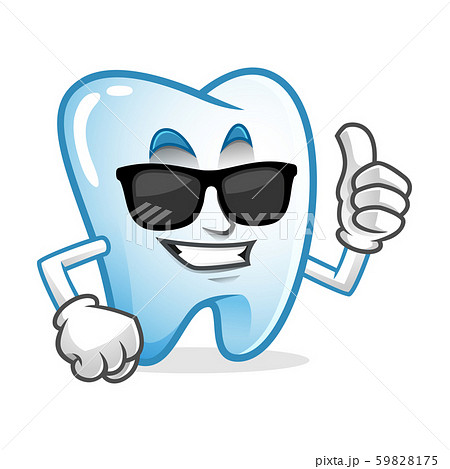 Vector sun glasses tooth character design or tooth Vector sun glasses tooth character design or tooth 59828175