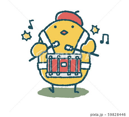 ゆるいひよこは鼓笛隊で太鼓を叩く 59828446
