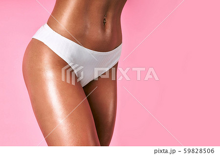 Bronzed big butt in lace penties 59828506