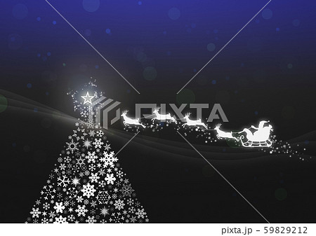 キラキラ-クリスマスツリー-サンタ-トナカイ キラキラ-クリスマスツリー-サンタ-トナカイ 59829212