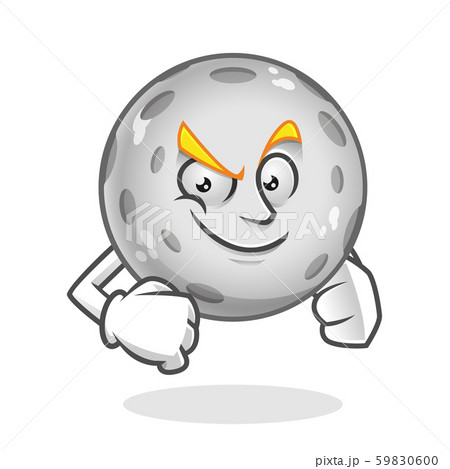 Vector Moon Character Design Or Moon Mascot のイラスト素材