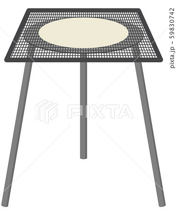 三脚と金網のイラスト素材