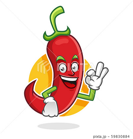 Delicious Chili Pepper Mascot Chili Pepperのイラスト素材 5904