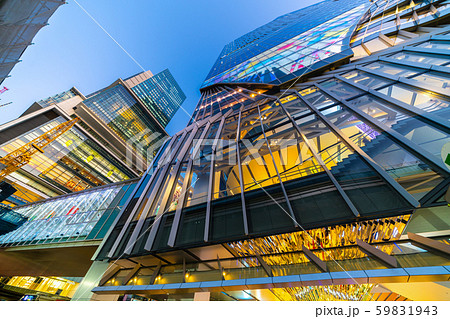 日本の東京都市景観 渋谷新時代・渋谷スクランブルスクエアや渋谷ヒカリエなどを望む 59831943