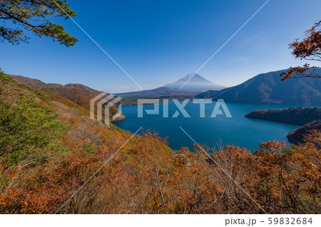 【富士山】　中ノ倉峠　本栖湖　秋　 59832684