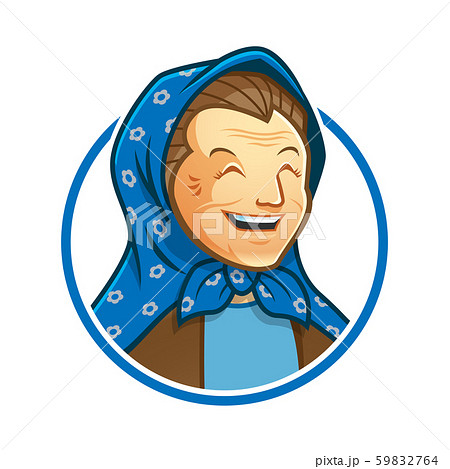 Grandma or granny mascot character with veil logo 59832764