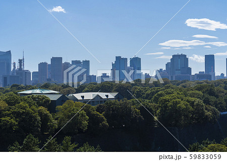 【都市風景】 ビル群と皇居 【都市風景】 ビル群と皇居 59833059