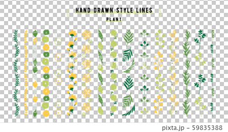 Set of decorative decorative plants (vertical) 59835388