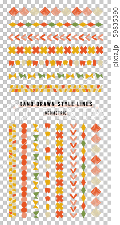 Set of decorative borders of geometric shapes 59835390