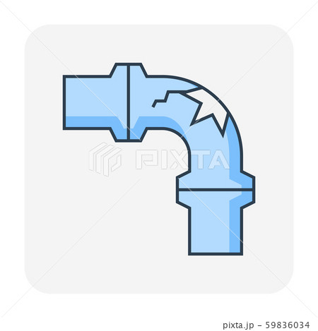 burst pipe icon 59836034