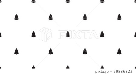 bell seamless pattern Christmas vector ring bell icon birthday scarf isolated repeat wallpaper tile background cartoon illustration design 59836322