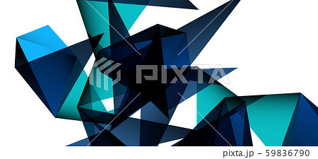 Vintage abstract template with triangle mosaic composition vecton white background. Simple design 59836790