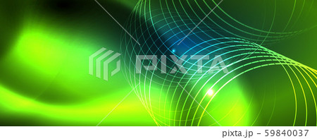 Neon glowing techno lines, hi-tech futuristic abstract background template, vector Neon glowing techno lines, hi-tech futuristic abstract background template, vector 59840037