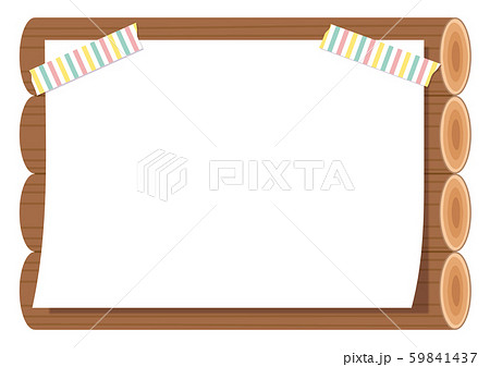 丸太フレームのイラスト素材 59841437 Pixta