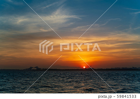 東京湾　夕景  舞浜より撮影 59841533