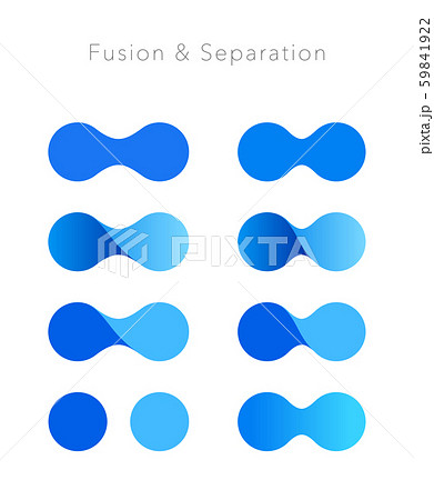 融合イメージのデザイン シンボル ロゴマークのイラスト素材
