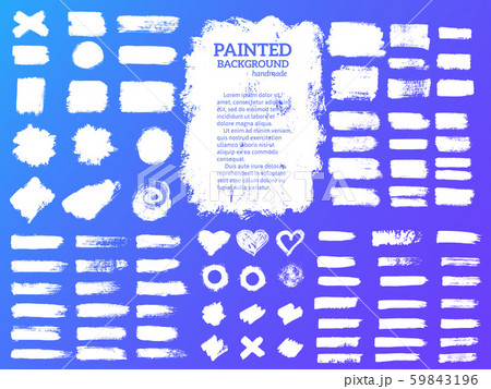 Painted grunge stripes set. 59843196