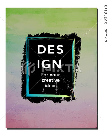 Vector Modern Art frame on watercolor background for hipsters. Element for design business cards 59843238