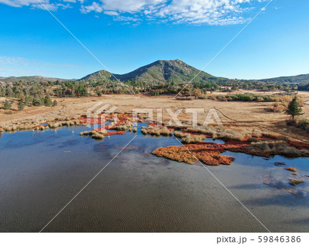 Aerial view of Lake Cuyamaca, California, USA Aerial view of Lake Cuyamaca, California, USA 59846386