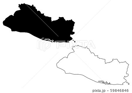 El Salvador map vector 59846846
