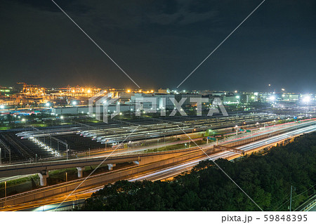 東海道新幹線 大井車両基地の夜景 東海道新幹線 大井車両基地の夜景 59848395