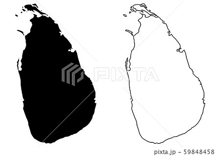 Ceylon map vector 59848458