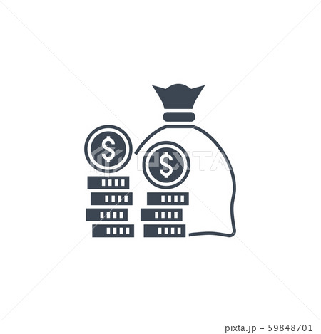 Saving related vector glyph icon. Saving related vector glyph icon. 59848701
