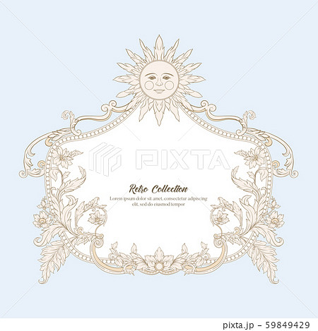 Border, frame, label In baroque, rococo,  59849429