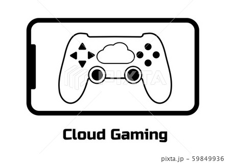 Cloud gaming concept. Modern smartphone and gamepad connected to the cloud service. Future of mobile 59849936