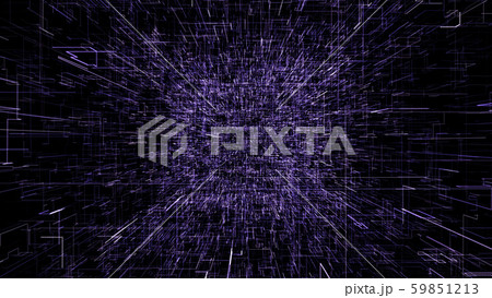 Purple abstract virtual space. 3d illustration flying through digital data tunnel 59851213