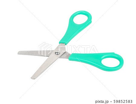 Used scissors with green handle Used scissors with green handle 59852583