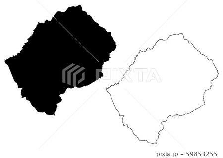 Lesotho map vector 59853255