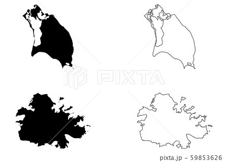 Antigua and Barbuda map vector 59853626