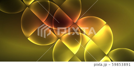 Dynamic lines and shapes, glass neon glowing effect. Modern neon glow geometric shapes, great design 59853891