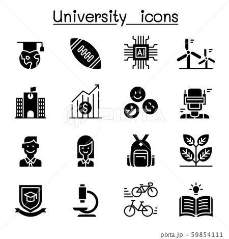 University, college, school icon set University, college, school icon set 59854111