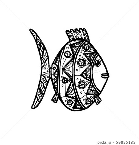 Vector illustration of hand drawn fish 59855135
