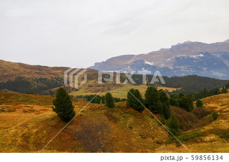 View of snow alp mountain landscape in autumn 59856134